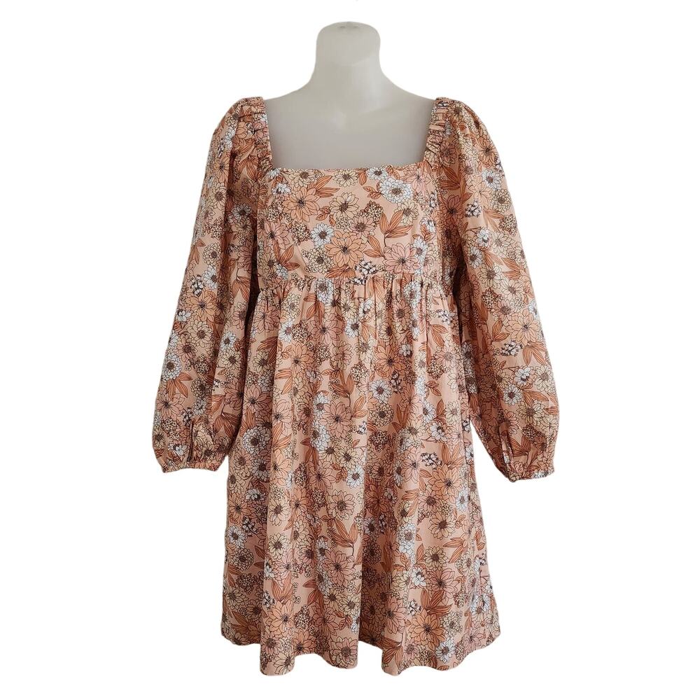 NEW J. Crew Squareneck Cotton Poplin Babydoll Dress in Zinnia Floral Size M NWT - Picture 5 of 11